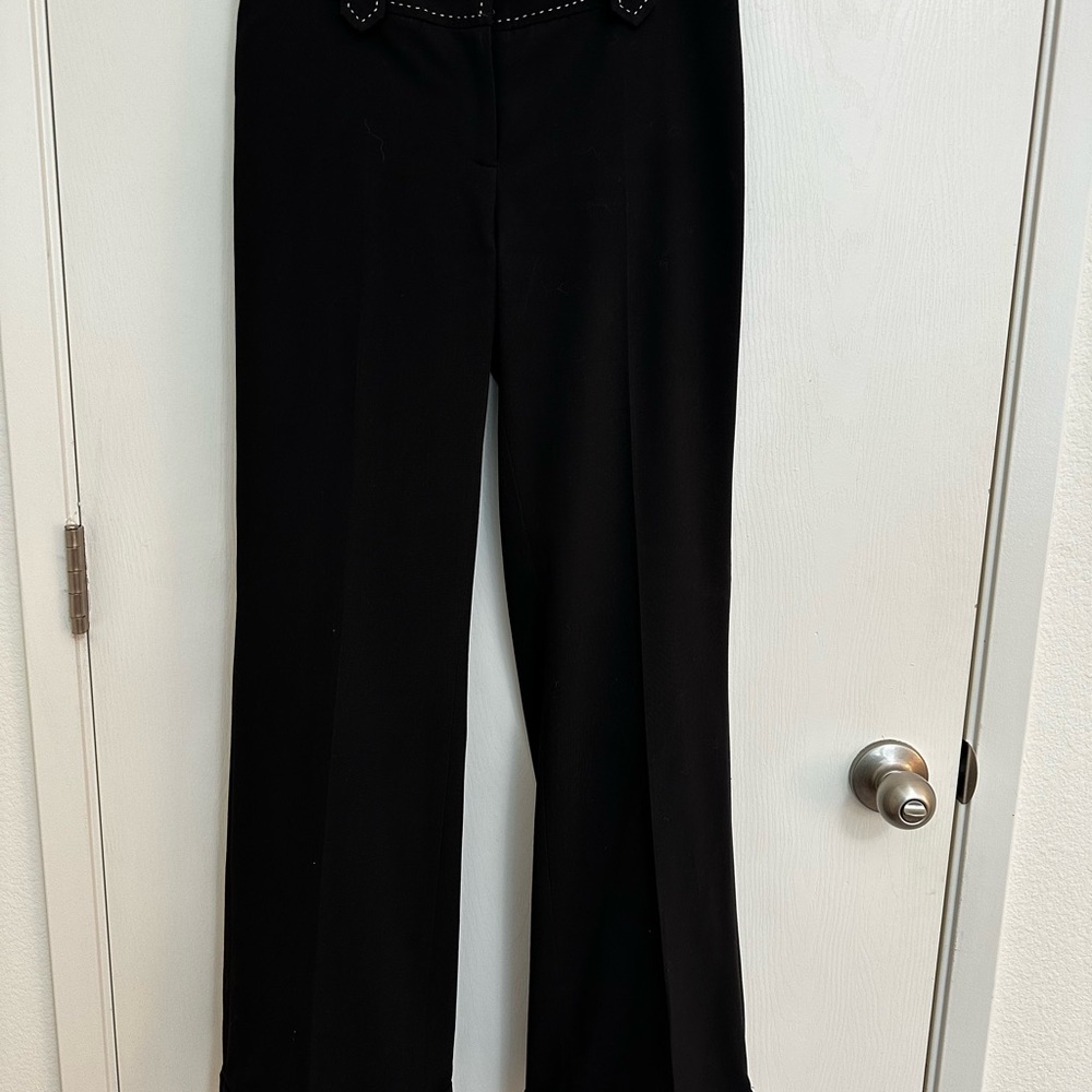 White House Black Market Black Wide Leg Pants